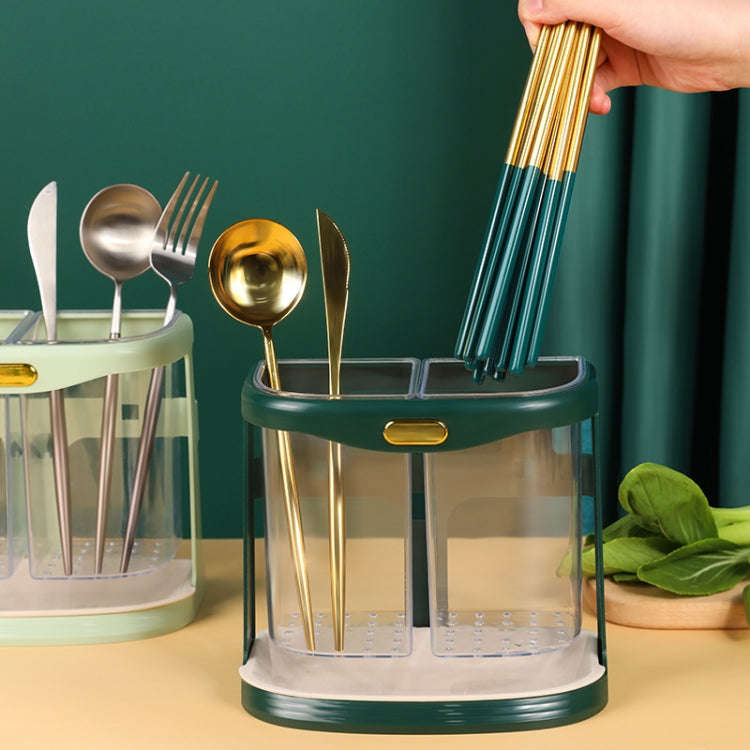 Kitchen Chopsticks Storage Box Knife Fork Spoon Drainage Rack Tableware Storage Rack(White)
