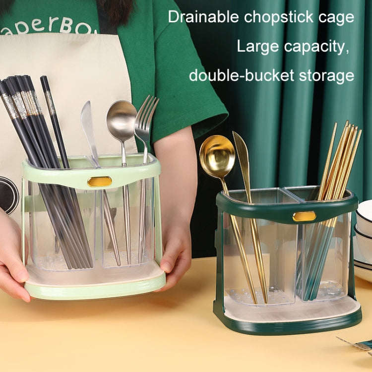 Kitchen Chopsticks Storage Box Knife Fork Spoon Drainage Rack Tableware Storage Rack(White)