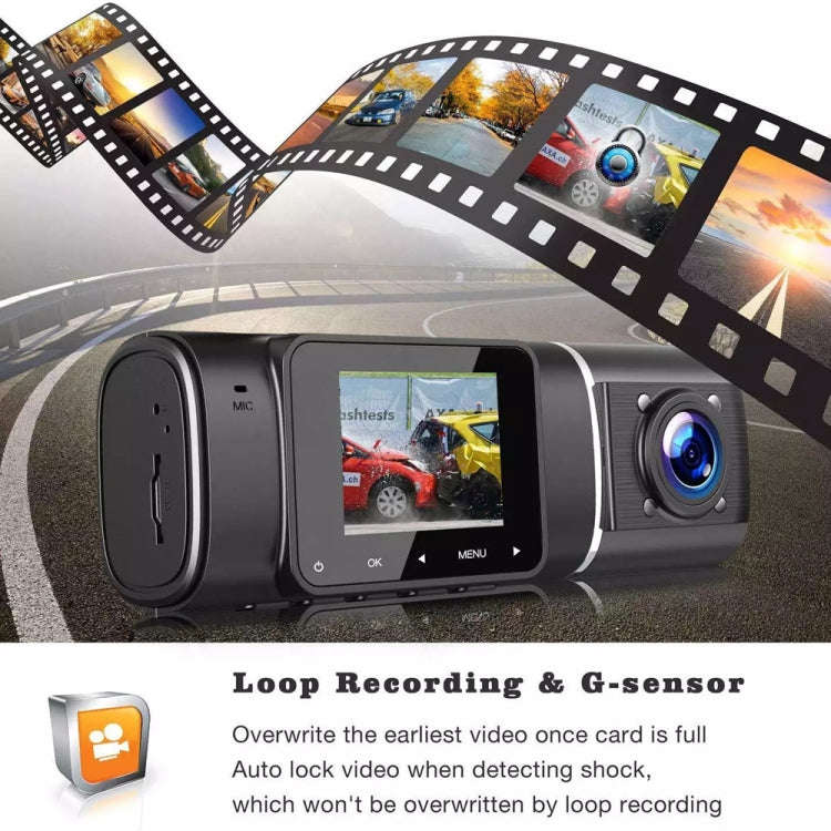3-recording Front 1080+Internal 1080+Rear 480 HD Car Recorder