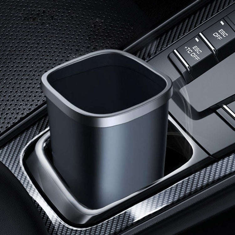 Simple Car Trash Can Automobile Storage Bin With Trash Bag(Black)