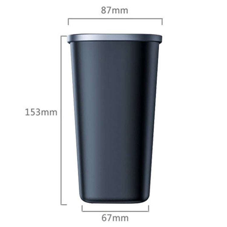 Simple Car Trash Can Automobile Storage Bin With Trash Bag(Black)
