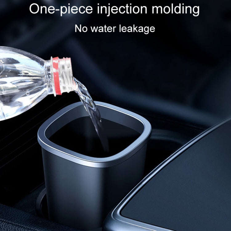 Simple Car Trash Can Automobile Storage Bin With Trash Bag(Black)