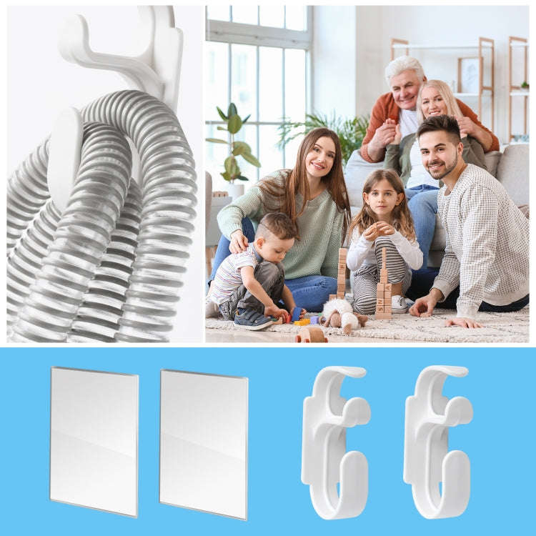 ABS Plastic Hooks Self-adhesive Ventilator Line Hook(White)