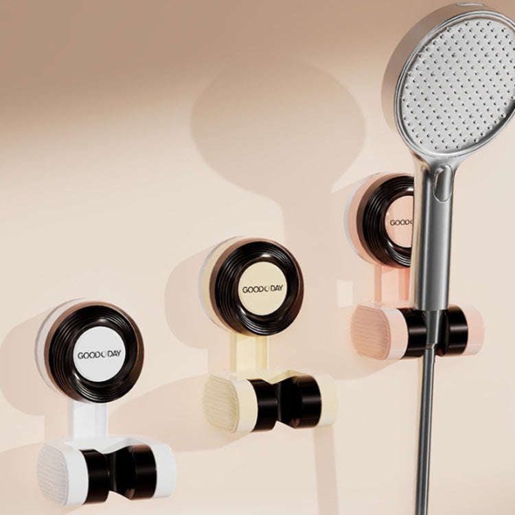 Suction Cup Shower Bracket Bathroom Swivel Adsorption Adjustable Shower Sprayer Holder(Cream)
