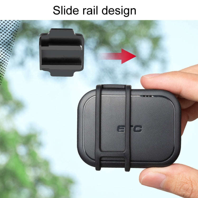 Car Removable Cardless ETC Slide Bracket Automotive Anti-Drop Holder(Black)