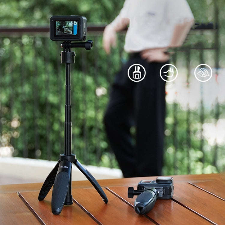 TELESIN Mini Selfie Stick Quick Release Tripod 15-40cm Adjustable Bracket For Sports Camera