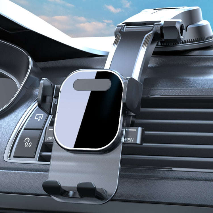 Car Suction Cup Dashboard Automatic Lock Mobile Phone Holder, Style: Glossy Waterfall Base