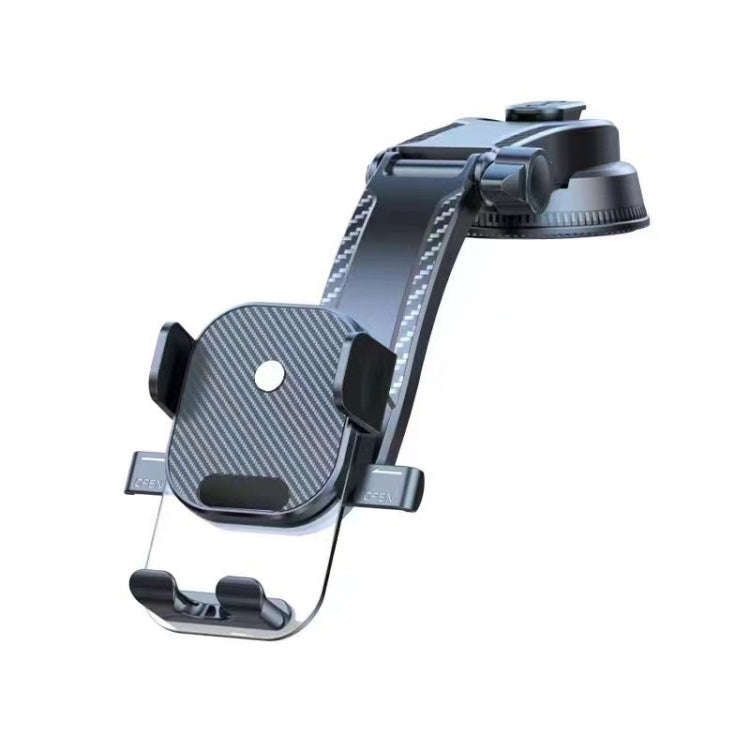 Car Suction Cup Dashboard Automatic Lock Mobile Phone Holder, Style: Black Waterfall
