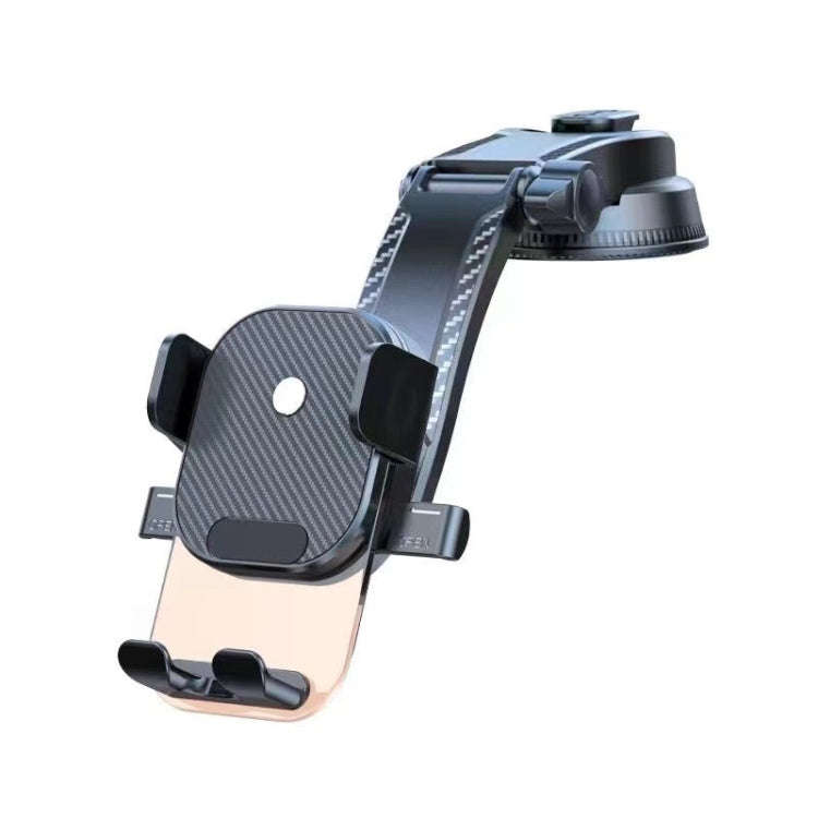 Car Suction Cup Dashboard Automatic Lock Mobile Phone Holder, Style: Orange Waterfall