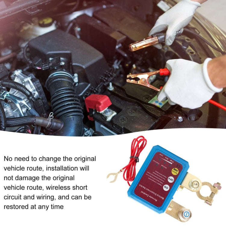 Car Battery Disconnectors Remote Control Smart Disconnect Switch, Style: Intelligent With Digtal ...