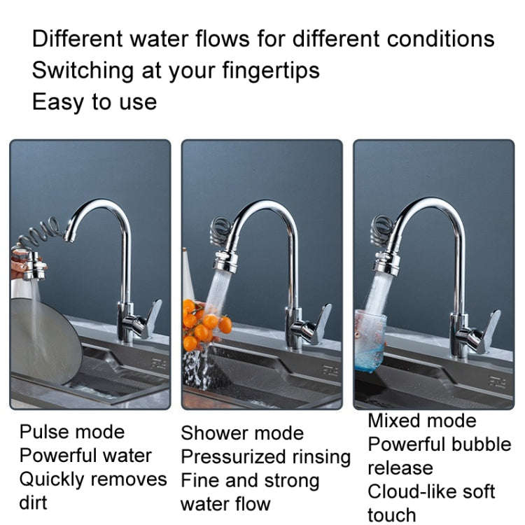 3 Gear Water Outlet Pull-out Anti-splash Kitchen Faucet Cold and Hot Household Swivel Washbasin S...
