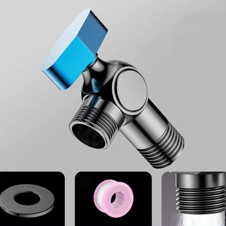 Copper High Flow 4-point Ball Valve Hot Cold Water Gas Water Heater Full Open Triangle Valve, Col...