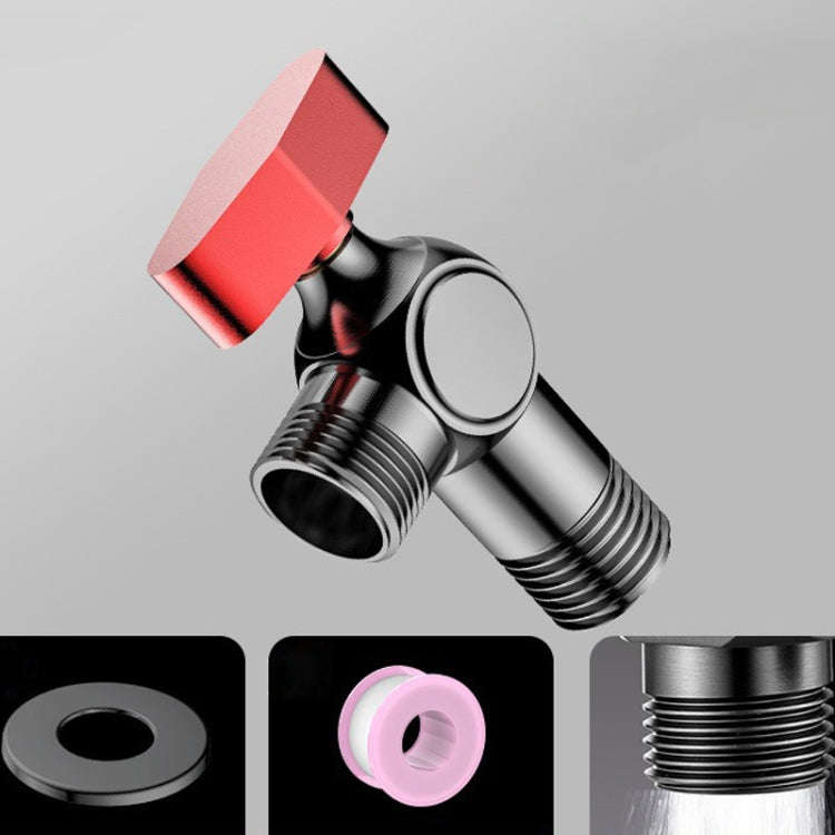 Copper High Flow 4-point Ball Valve Hot Cold Water Gas Water Heater Full Open Triangle Valve, Col...