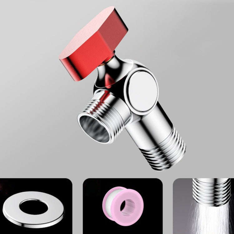 Copper High Flow 4-point Ball Valve Hot Cold Water Gas Water Heater Full Open Triangle Valve, Col...