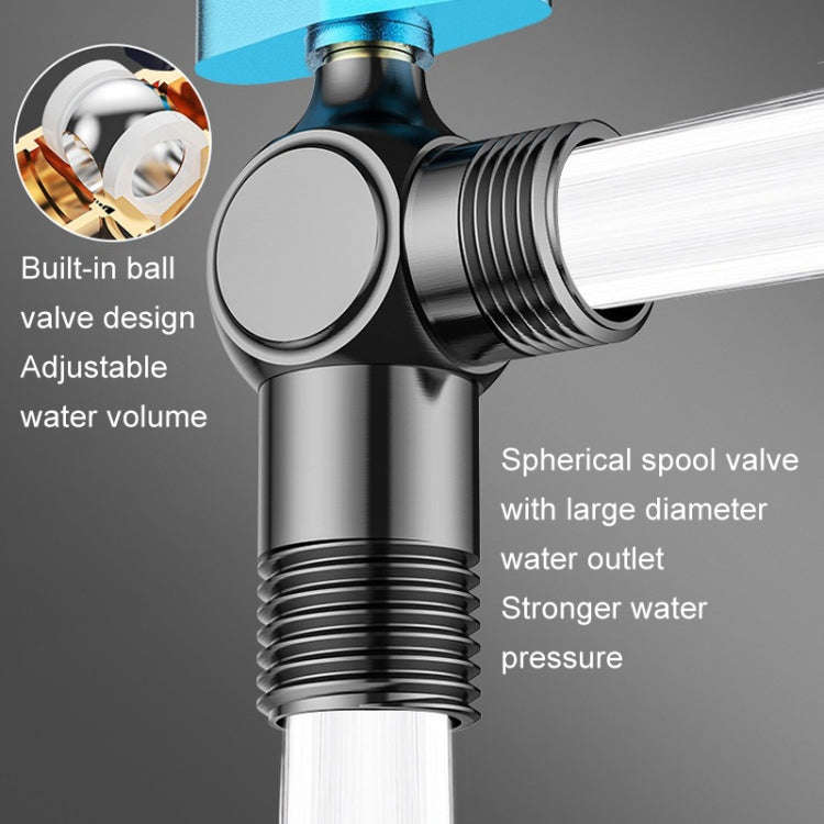 Copper High Flow 4-point Ball Valve Hot Cold Water Gas Water Heater Full Open Triangle Valve, Col...