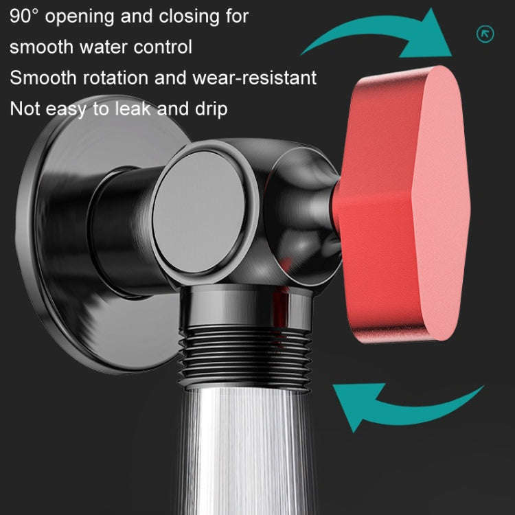 Copper High Flow 4-point Ball Valve Hot Cold Water Gas Water Heater Full Open Triangle Valve, Col...