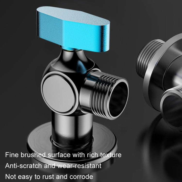 Copper High Flow 4-point Ball Valve Hot Cold Water Gas Water Heater Full Open Triangle Valve, Col...
