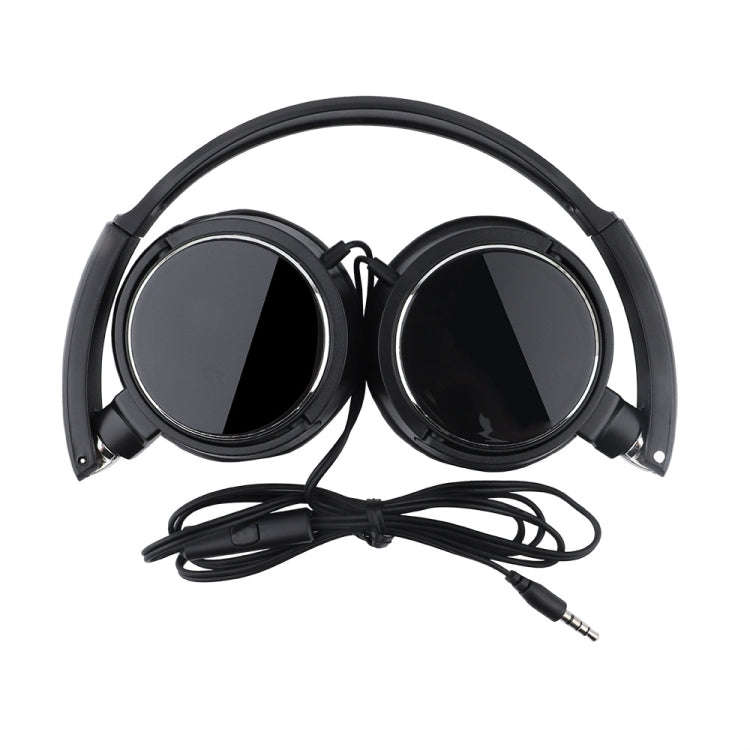JTY-071 3.5mm Wired Headphones Foldable Music Piano Headsets With Mic Black