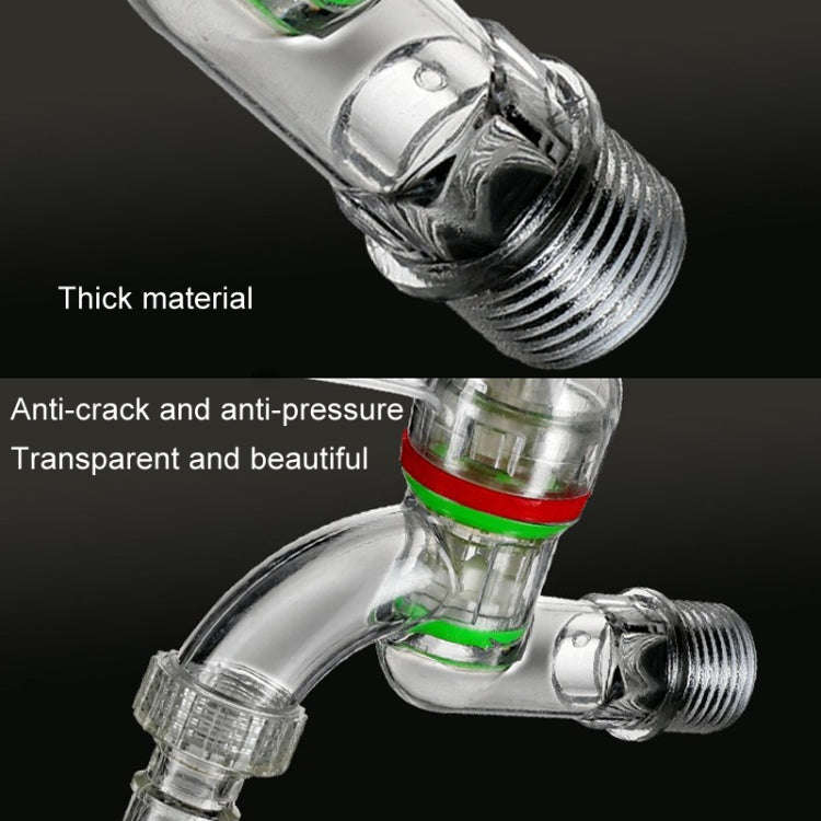 2pcs 6-points 25mm Plastic Transparent Faucet Household Anti-freezing Water Catch Hose