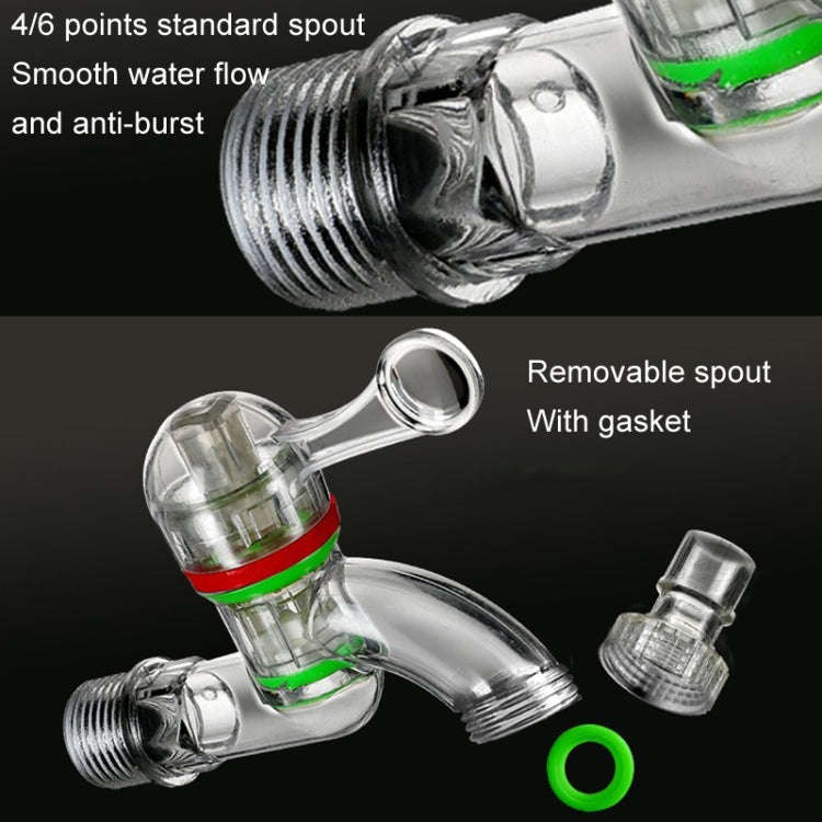 2pcs 6-points 25mm Plastic Transparent Faucet Household Anti-freezing Water Catch Hose