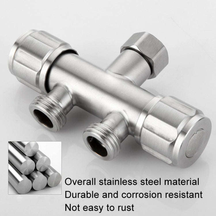 Washing Machine Faucet Splitter 1 Input 2 Output Dual Outlet Adapter 304 Stainless Steel Faucet, ...