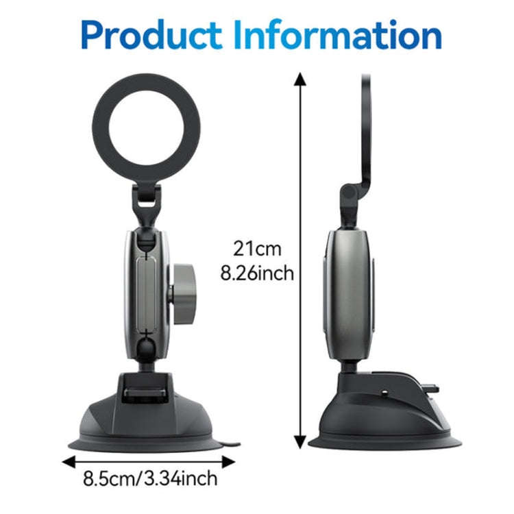 TELESIN Magnetic Suction Car Phone Mount 360 Degree Rotation Phone Holder