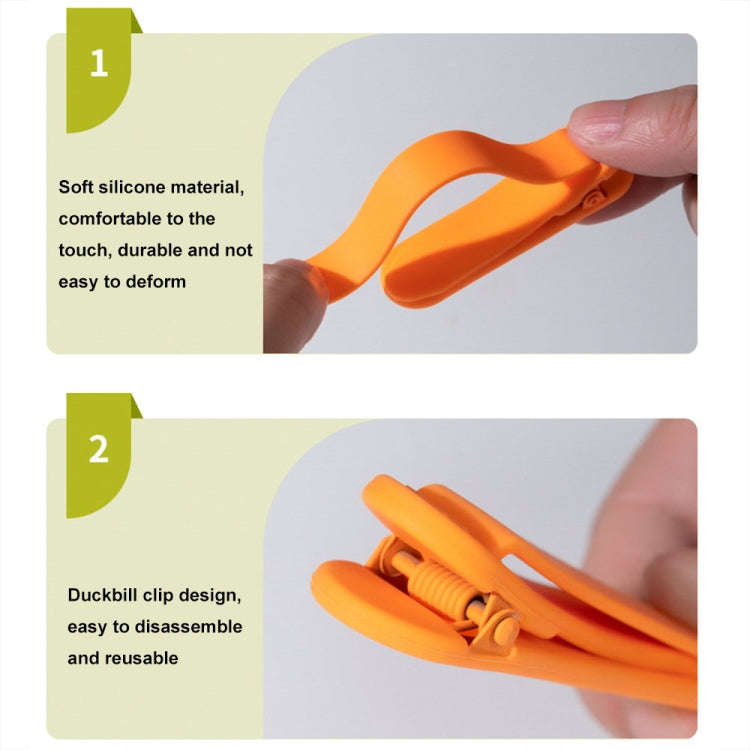 6pcs /Set Silicone Page Bookmark Clip Automatic Page Recording Reading Tool