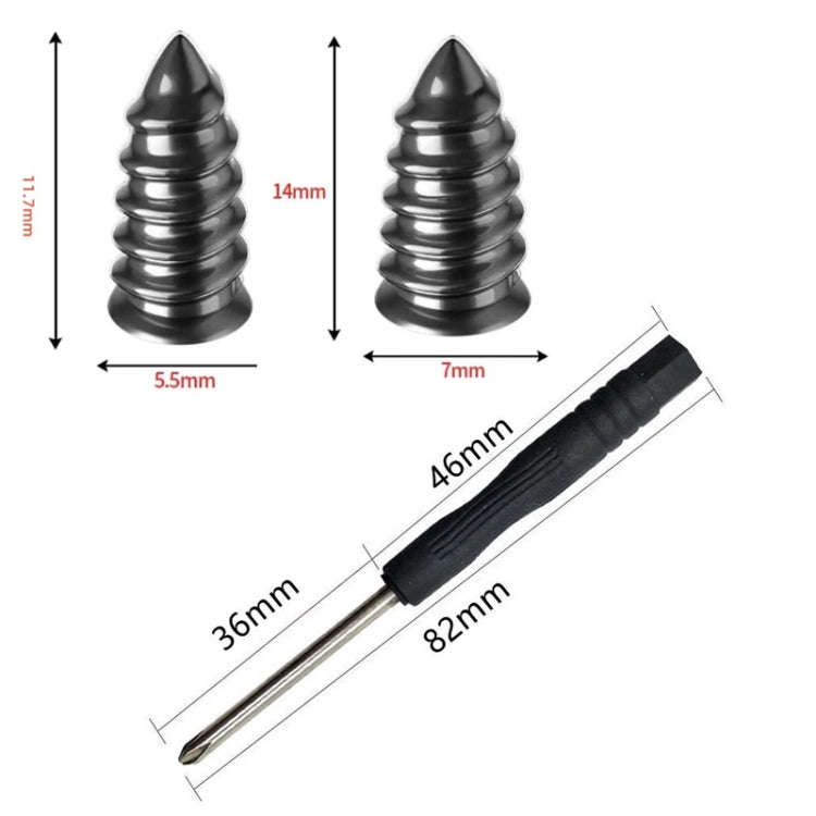 Electric Motorcycle Vacuum Tire Repair Nails, Set: 10pcs Small + 10pcs Large+ Screwdriver