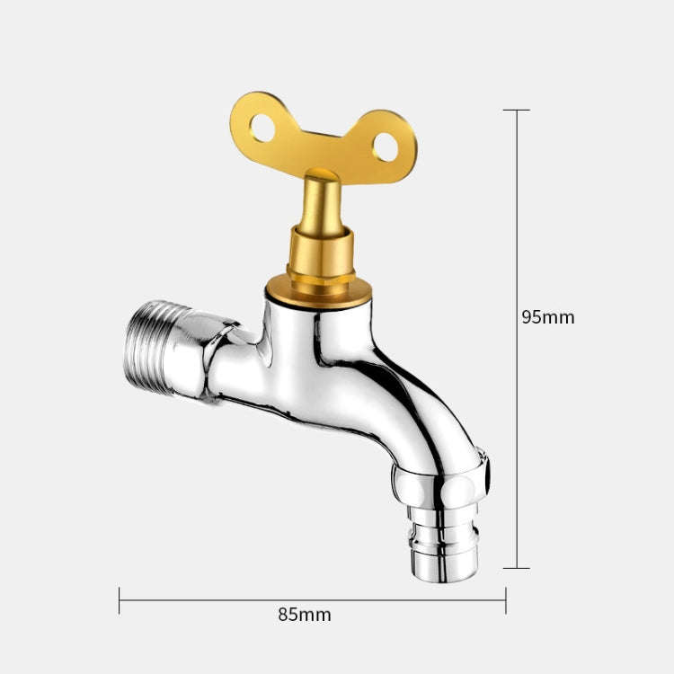Household Faucet With Lock Outdoor Anti-theft 4 Minute Faucet, : Locked Alloy Washer Spout
