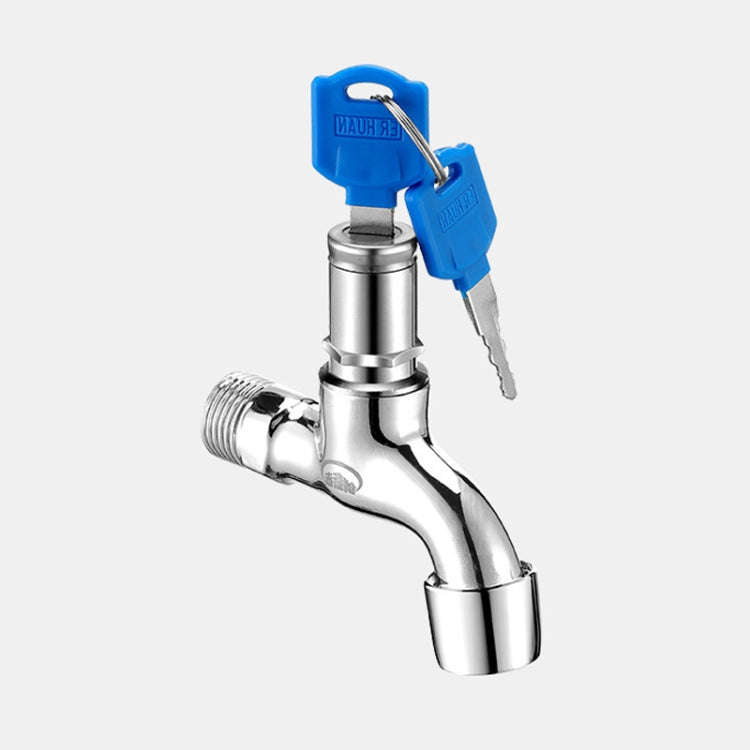 Household Faucet With Lock Outdoor Anti-theft 4 Minute Faucet, : Key Alloy Sparkler