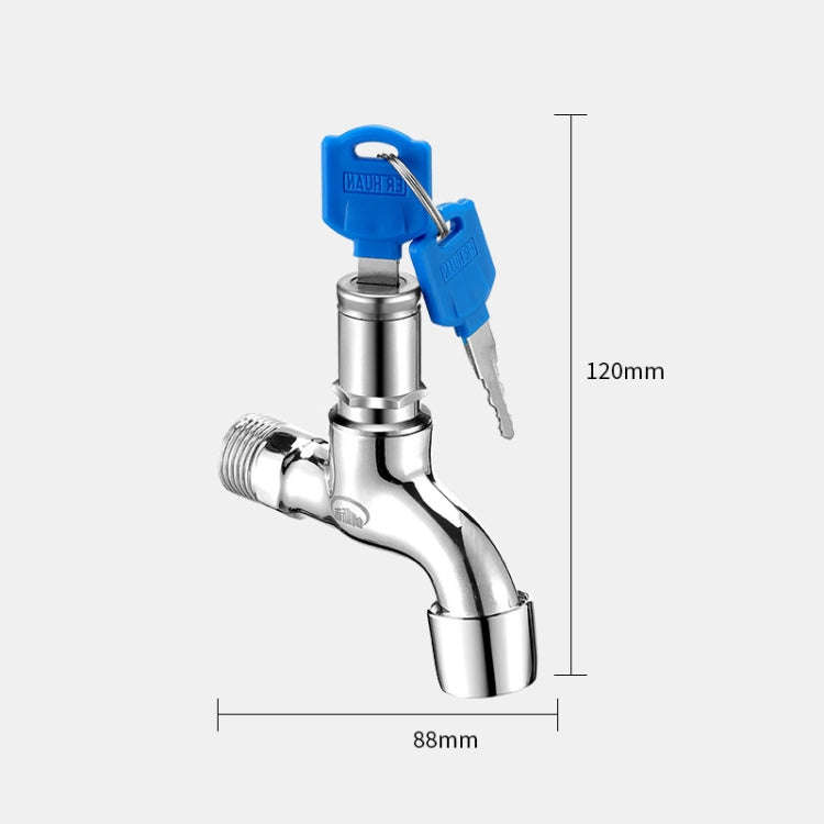 Household Faucet With Lock Outdoor Anti-theft 4 Minute Faucet, : Key Alloy Sparkler