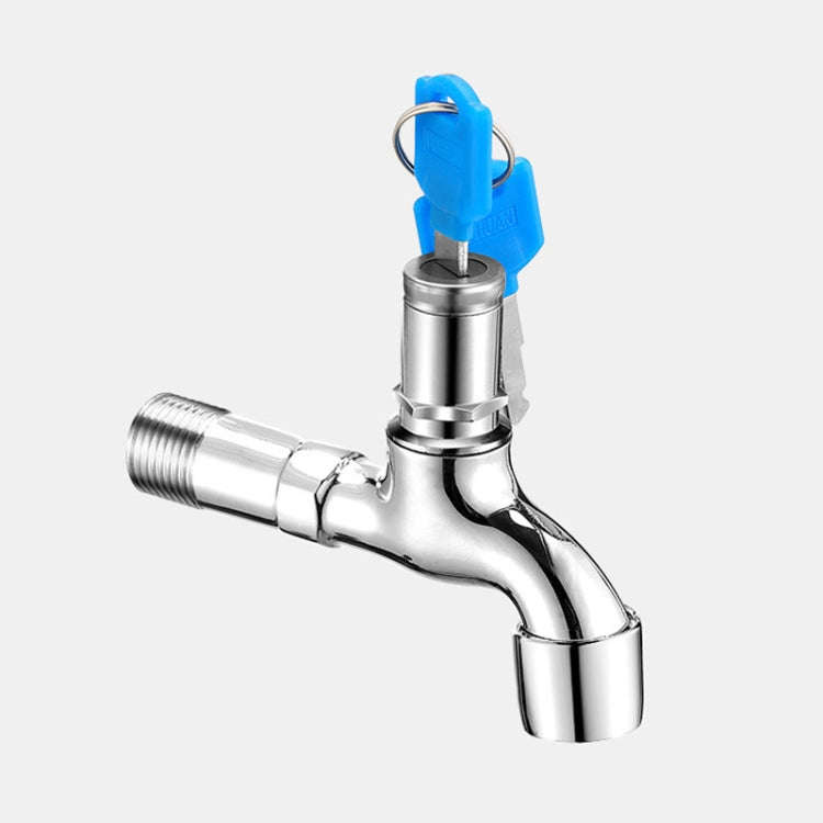 Household Faucet With Lock Outdoor Anti-theft 4 Minute Faucet, : Key Alloy Long Sparkler