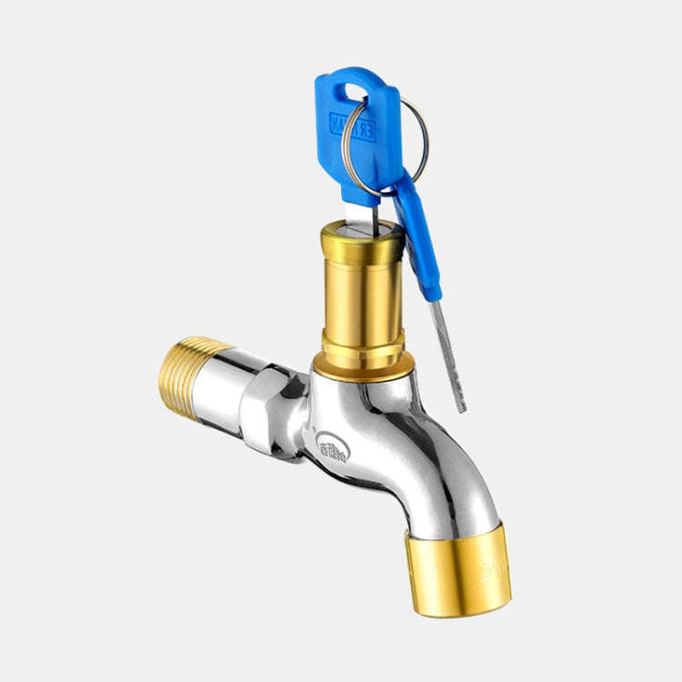 Household Faucet With Lock Outdoor Anti-theft 4 Minute Faucet, : Key All Copper Sparkler