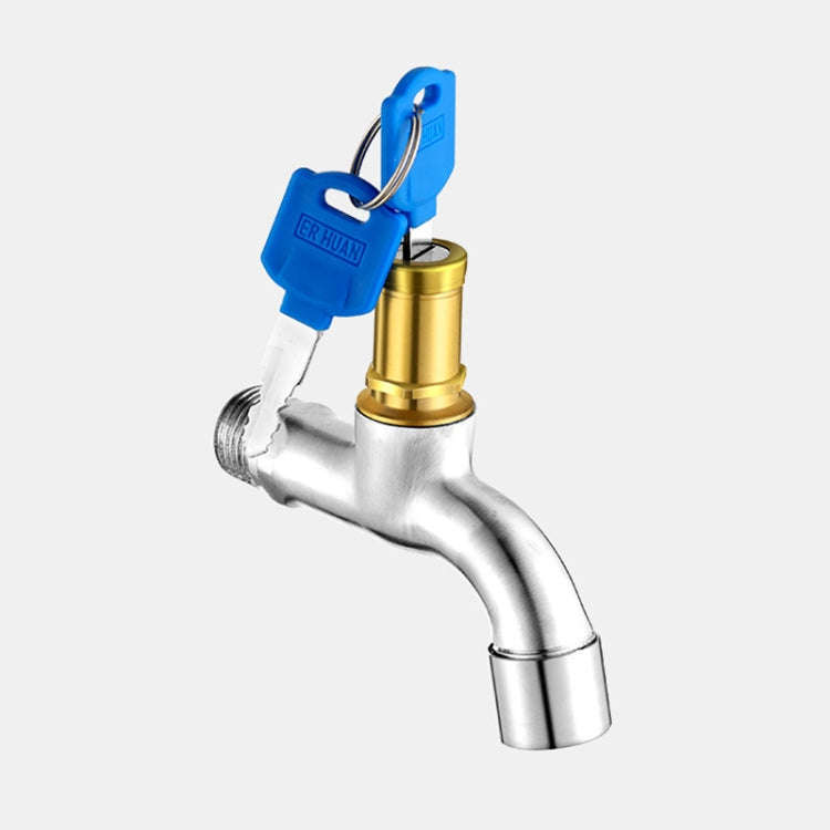 Household Faucet With Lock Outdoor Anti-theft 4 Minute Faucet, : Key 304 Stainless Steel Sp...