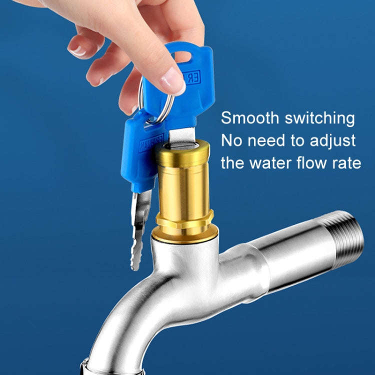 Household Faucet With Lock Outdoor Anti-theft 4 Minute Faucet, : Key Alloy Sparkler