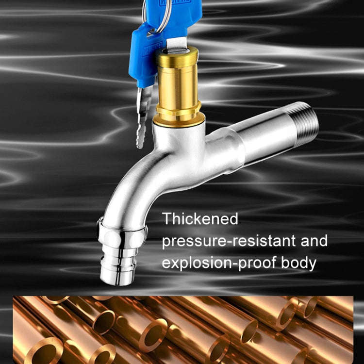 Household Faucet With Lock Outdoor Anti-theft 4 Minute Faucet, : Key Alloy Sparkler