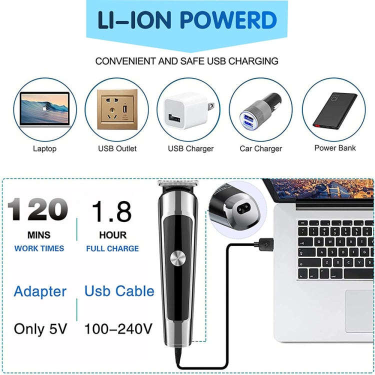 6 in 1 Men Waterproof Electric Hair Trimmer Kit Nose Trimmer, Mustache Trimmer Body Shaver 8988