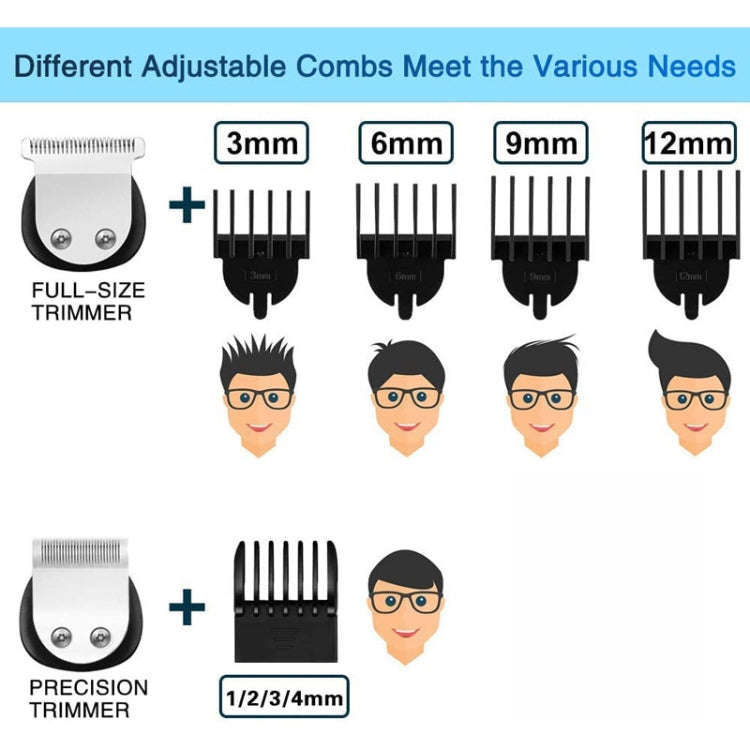 6 in 1 Men Waterproof Electric Hair Trimmer Kit Nose Trimmer, Mustache Trimmer Body Shaver 8988