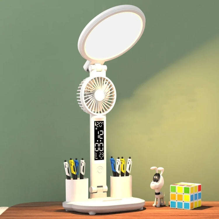 Charging Model 3200mAH With Fan  Round Desk Lamp Study Reading Folding Smart Bedside Eye Protecti...