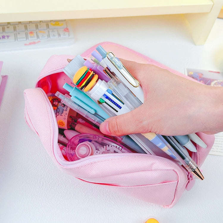 Multi-layered Pencil Bag Multifunctional Large Capacity Pen Cases Cute Cartoon Stationery Bag(Blue)