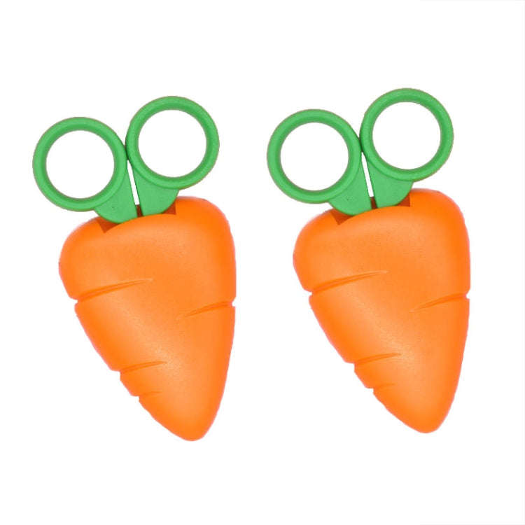 2pcs /Pack Cute Vegetable And Fruit Shape Children Paper Cutting Round Head Scissors(Carrot)