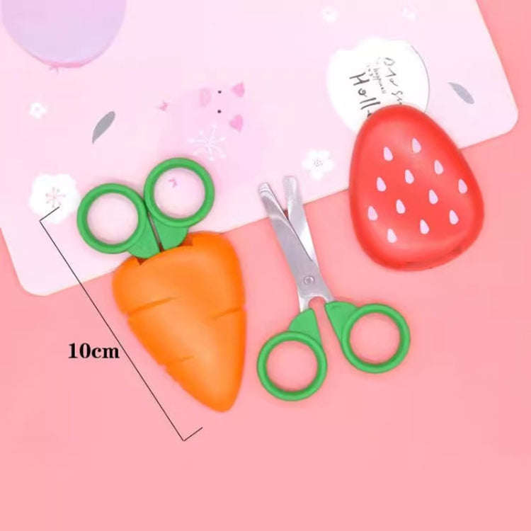 2pcs /Pack Cute Vegetable And Fruit Shape Children Paper Cutting Round Head Scissors(Banana)