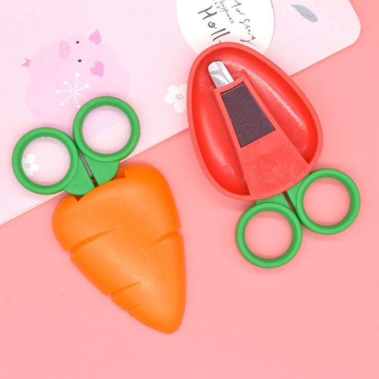 2pcs /Pack Cute Vegetable And Fruit Shape Children Paper Cutting Round Head Scissors(Grape)
