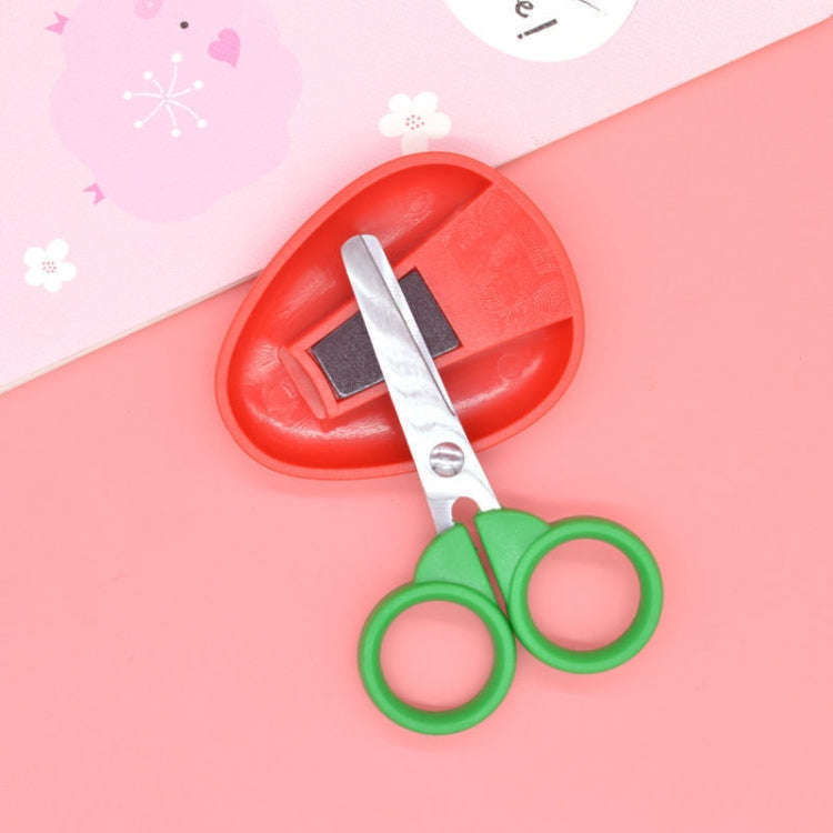 2pcs /Pack Cute Vegetable And Fruit Shape Children Paper Cutting Round Head Scissors(Grape)