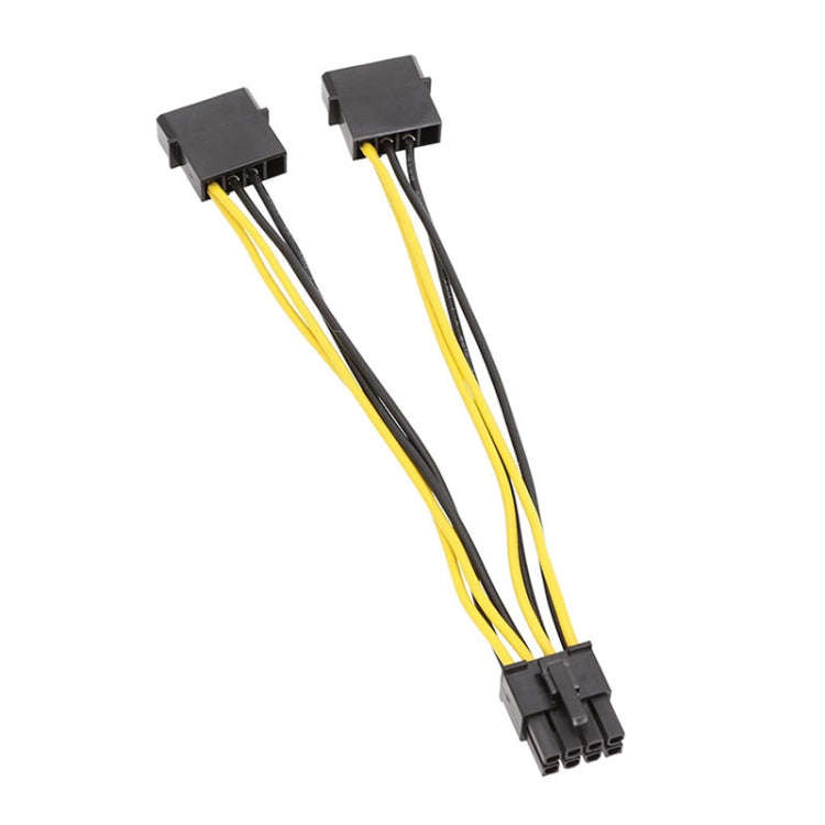 20cm IDE Power Dual Large 4Pin To EPS 8Pin CPU Supply Cable