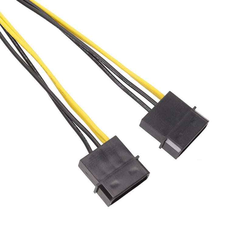 20cm IDE Power Dual Large 4Pin To EPS 8Pin CPU Supply Cable