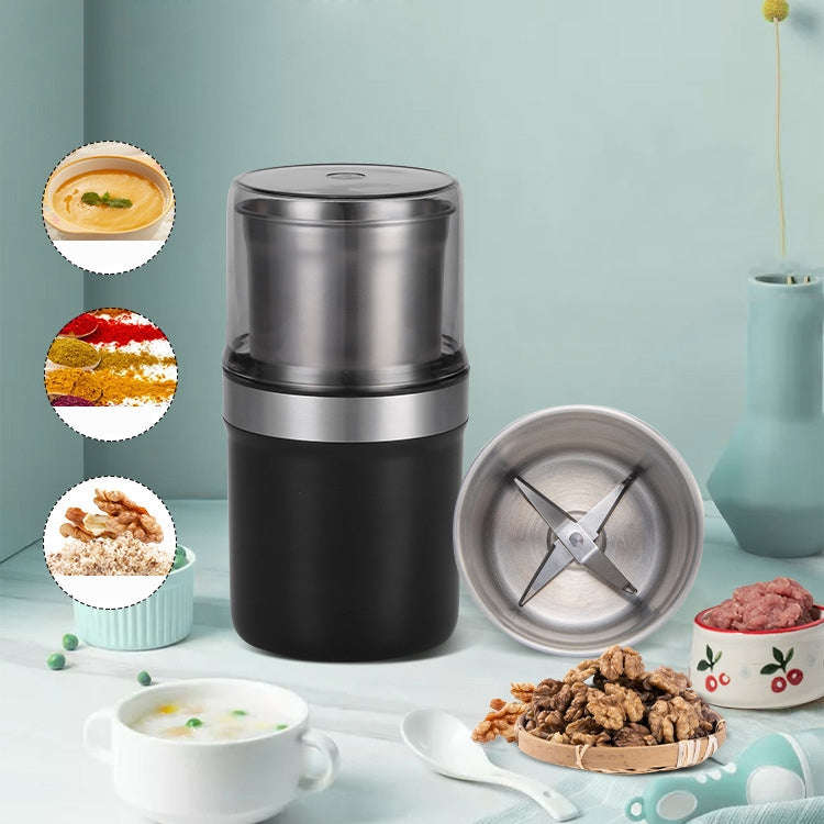 Single Cup Cross Knife Small Electric Grinder Coffee Bean Grains Fine Grinding Powder Machine US ...