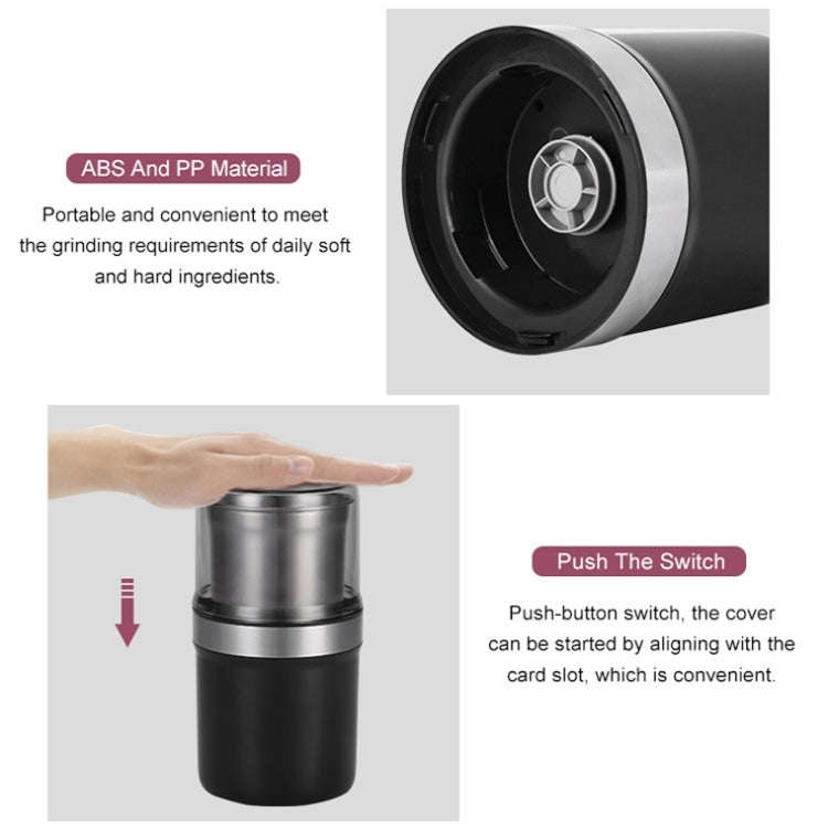 Single Cup Cross Knife Small Electric Grinder Coffee Bean Grains Fine Grinding Powder Machine US ...