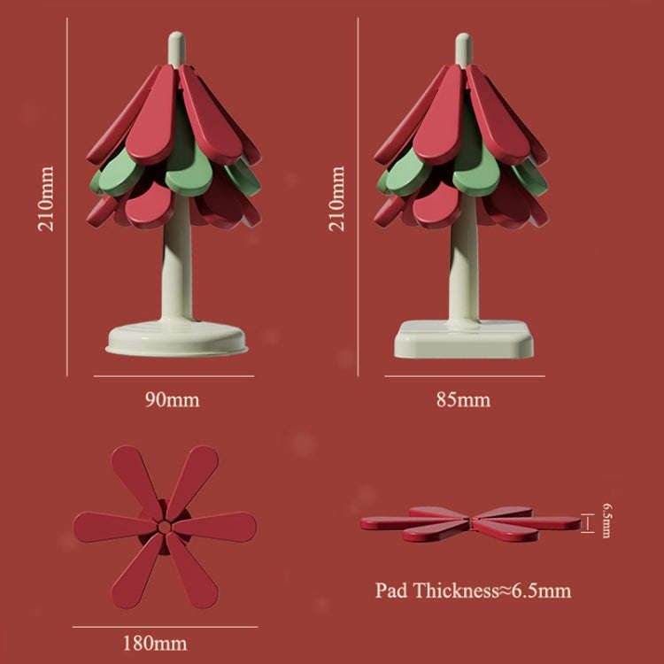 Christmas Tree Heat Resistant Table Mat Household Foldable Thermal Insulated Placemat Pot Mat, St...