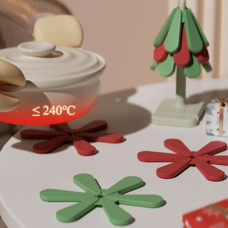 Christmas Tree Heat Resistant Table Mat Household Foldable Thermal Insulated Placemat Pot Mat, St...